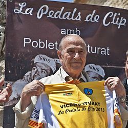 Vicenç Iturat el dia del seu homenatge al 2013 a la pedals de clip