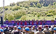 The kamancha ensemble, led by Elshan Mansurov [az], performs the folk dance melody "Uzundara"