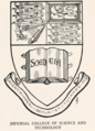 College coat of arms, recorded 1915