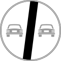 End of no overtaking (formerly used )