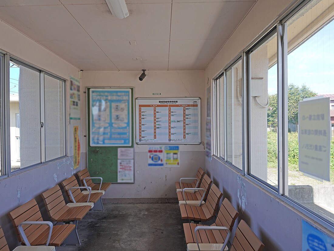 File:JR East Kawageta Station Waiting room.jpg