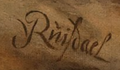 Jacob van Ruisdael 1660s signature on Landschap met waterval.png