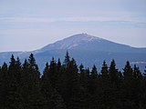 Černá hora - pohled na Sněžku z rozhledny