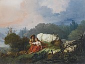 Jean-Honoré Fragonard (1732-1806) A pastoral landscape.jpg
