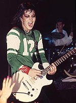 Lead Singer Joan Jett performing with The Blackhearts in Norway, 1980s