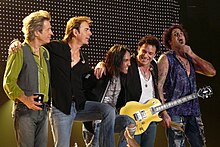 Journey in 2008: Valory, Cain, Pineda, Schon, and Castronovo. Journey band.JPG