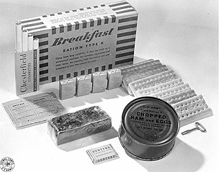 <span class="mw-page-title-main">K-ration</span> US Army ration in World War II