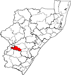 Municipalità locale di Impendle – Mappa