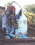 シヴァ神の腹の上で踊るカーリー像