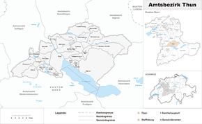 Mapa del distrito de Thun