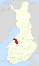 Finlyandiya xaritasida Markaziy Ostrobothnia