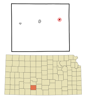 Kiowa County Kansas Incorporated and Unincorporated areas Haviland Highlighted.svg