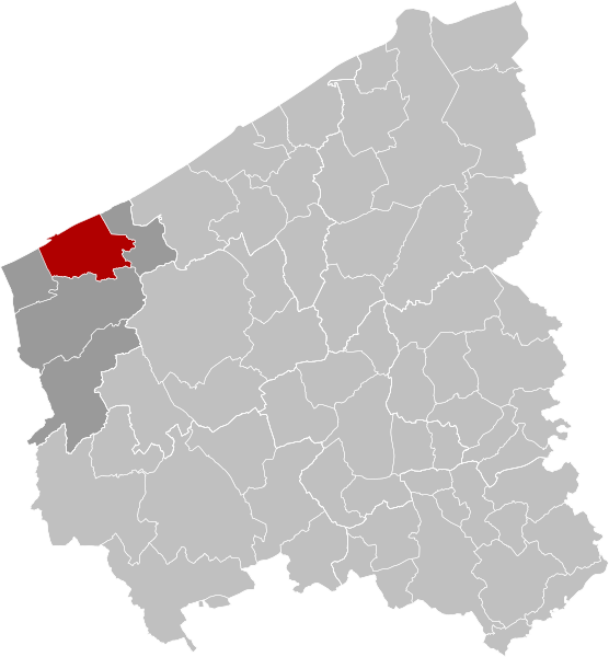 File:Koksijde West-Flanders Belgium Map.svg