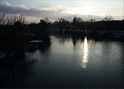 Nachtaufnahme am Korana bei Karlovac