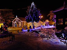 秋田県小坂町のクリスマスマーケットの様子