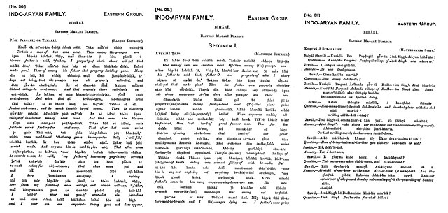 Three Kurmali language specimens recorded in 1903