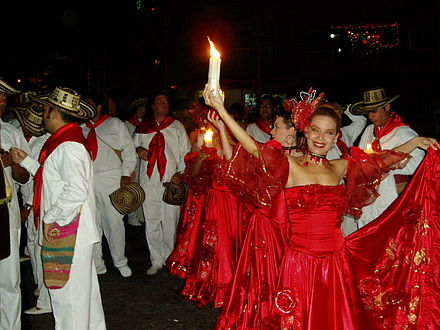 Cumbia dancers during Carnival