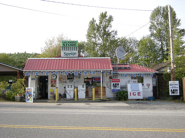 The Lake McMurray Store, established in 1889, located on SR 9 in Lake McMurray, a community located in southern Skagit County.