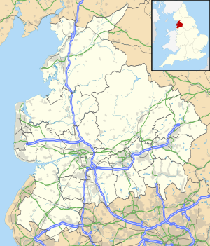 Бернлі. Карта розташування: Ланкашир