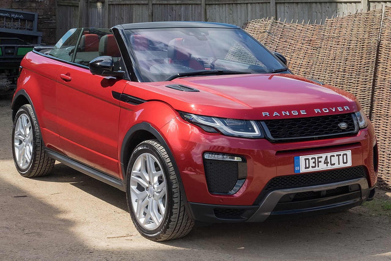 File:Land Rover Range Rover Evoque Convertible 2016 - front three-quarter  (cropped).jpg - Wikipedia