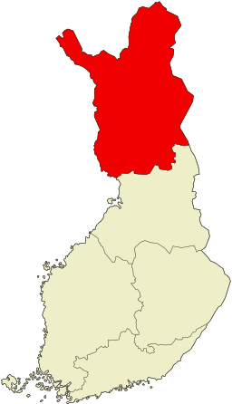 Karta som visar läget för 2009 Lapplands län