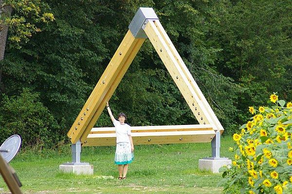 Impossible Triangle sculpture, Gotschuchen, Austria