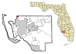 Lage in Lee County und im Bundesstaat Florida