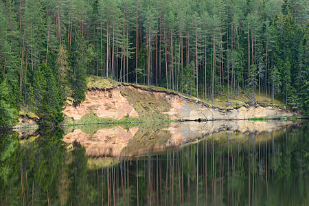 Sandstone outcrop on Ahja river