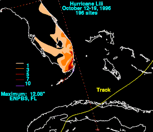 Lili 1996 rainfall.gif