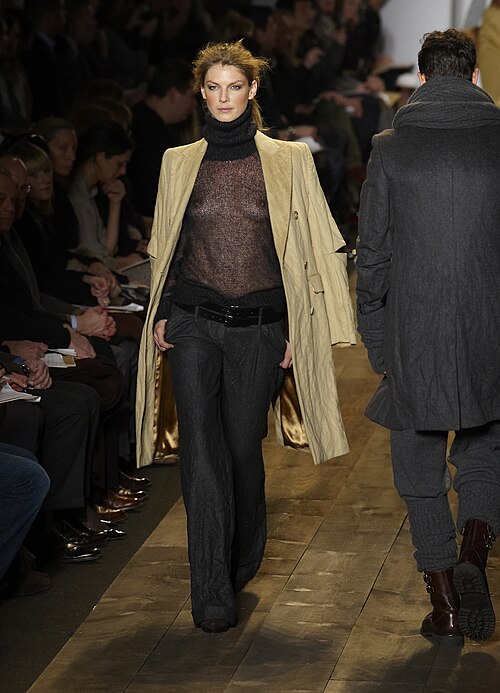 Lindvall walking the runway for Michael Kors at New York Fashion Week in February 2010