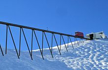 Oberster Abschnitt und Bergstation der Olympiabahn