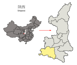 Kaart van Hanzhong