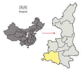 Locatie van Hanzhong