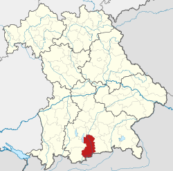 Locator map TÖL in Bavaria.svg