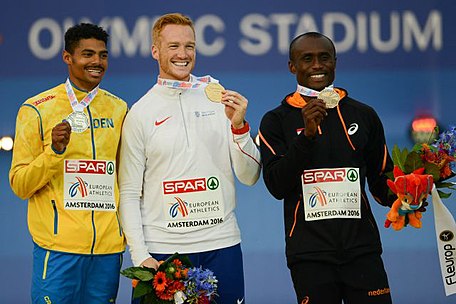 The podium. Long jump men podium Amsterdam 2016.jpg