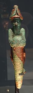 Figurine de fondation au nom de Gudéa : dieu agenouillé.