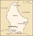 Map of Luxembourg, from CIA World Factbook (French text)