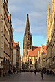 Münster: Prinzipalmarkt mit Lambertikirche
