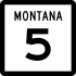 Montana Highway 5 işaretçisi