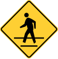 A15: Crosswalk ahead