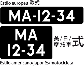 <span class="mw-page-title-main">Vehicle registration plates of Macau</span> Macau vehicle license plates