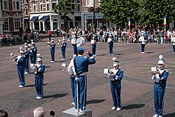 Performing at the Grote Markt in Haarlem Macband-haarlem.JPG