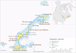 Kaart van Magdalena-eilanden