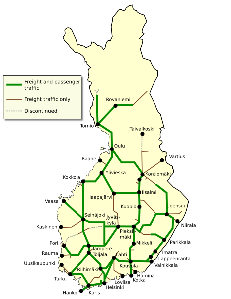 File:Major railway lines in Finland en.svg