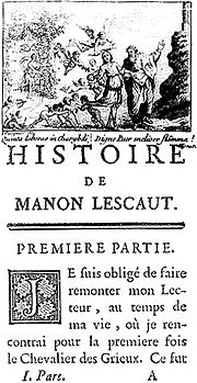 マノン・レスコーのページ（1753年）