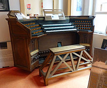 Former console of the Saint-Francois-Xavier church on which Gaston Litaize used to play Manufacture vosgienne de grandes orgues-Instruments (15).jpg