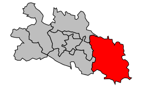 Kanton na mapě arrondissementu Pamiers