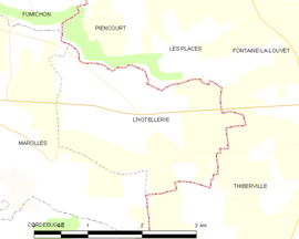 Mapa obce L’ Hôtellerie