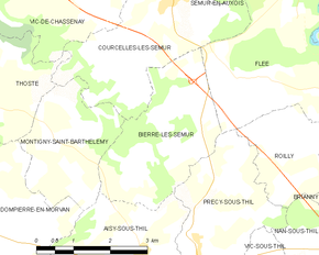 Poziția localității Bierre-lès-Semur