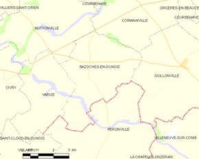 Poziția localității Bazoches-en-Dunois